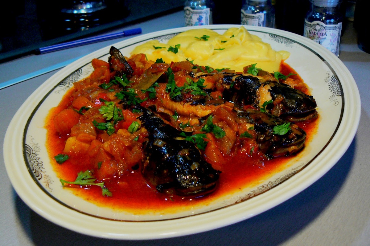 Блюдо из скорпены