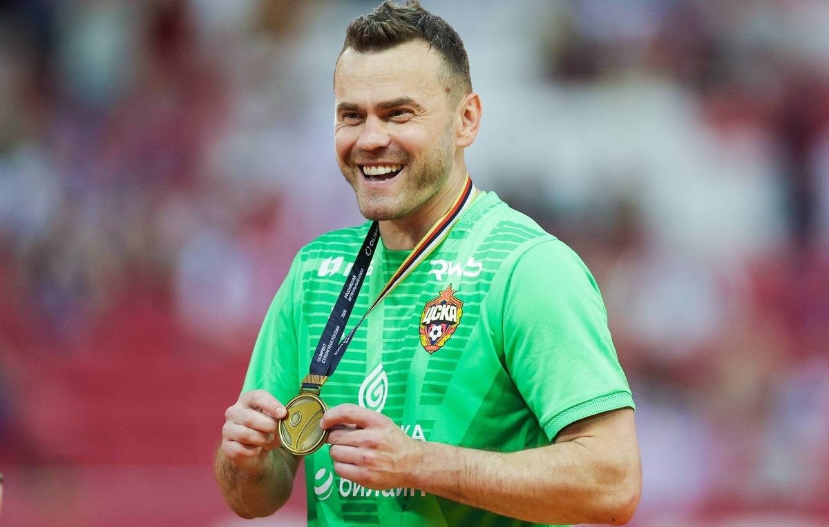    Вратарь ЦСКА Игорь Акинфеев  Михаил Синицын/ТАСС