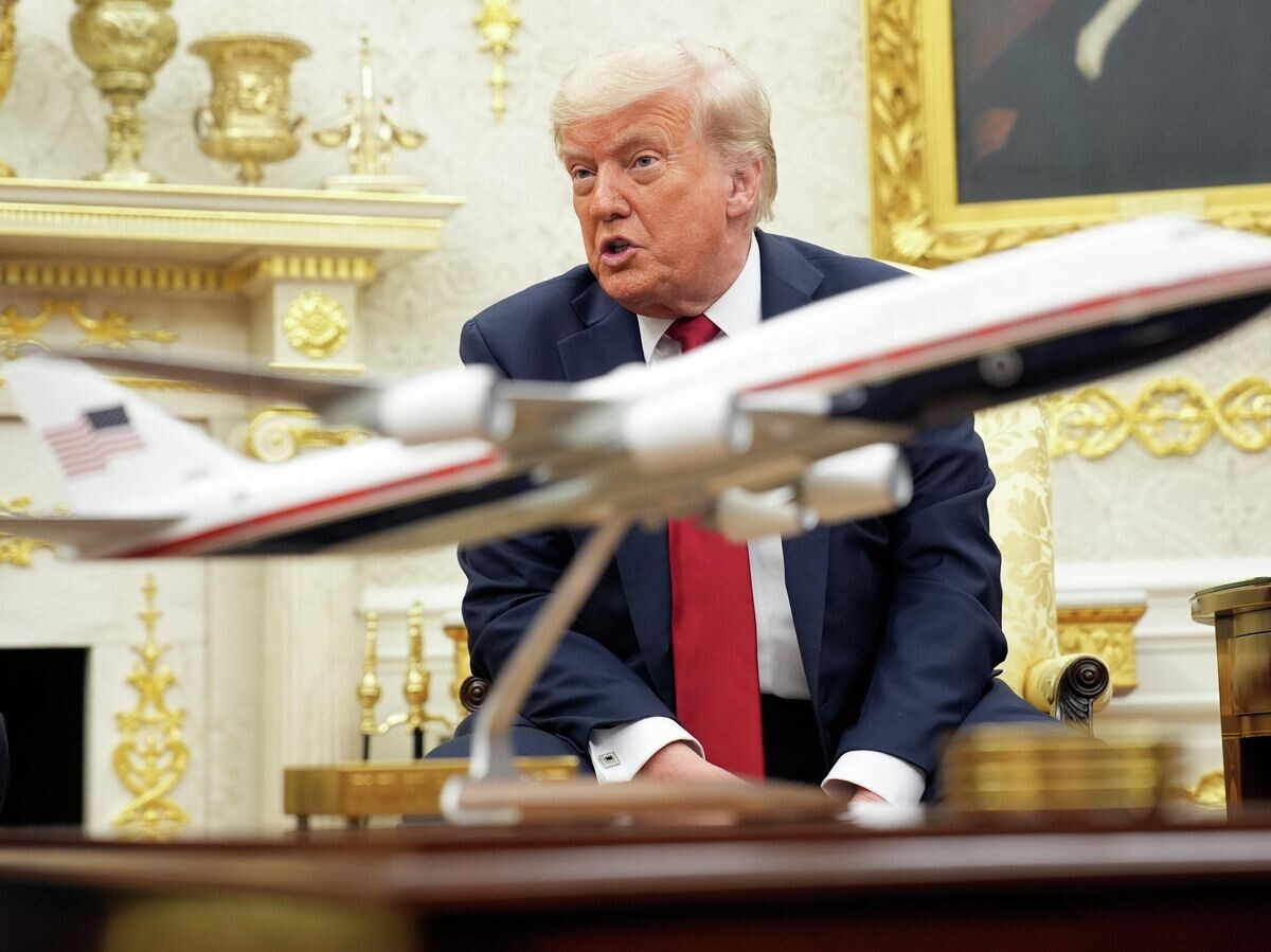    Президент США Дональд Трамп во время встречи в Вашингтоне с генеральным секретарем НАТО Марком Рютте© РИА Новости / Стрингер