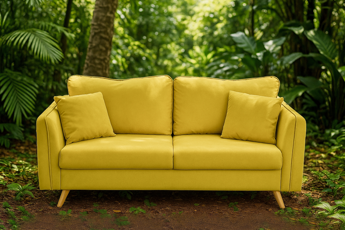 Диван Brendoss 6134 из велюра в желтом цвете — 59 565* рублей. Код для поиска на сайте — 780522.