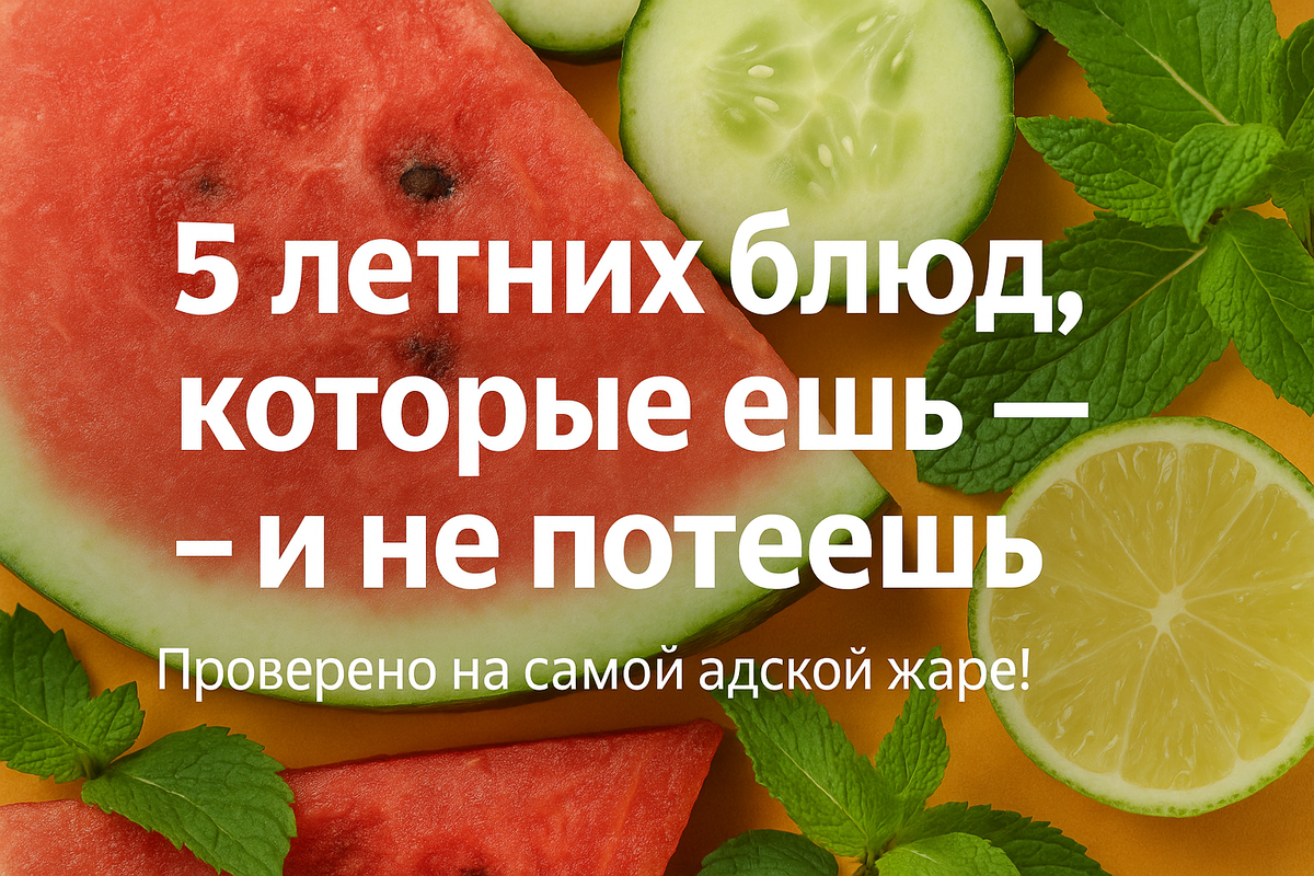 Когда еда — как кондиционер: 5 блюд, которые освежают моментально