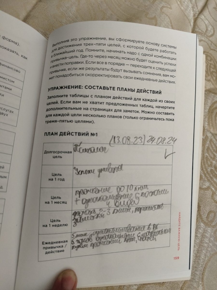 Пример заполнения (В дневнике на фото заполнение для другой задачи)