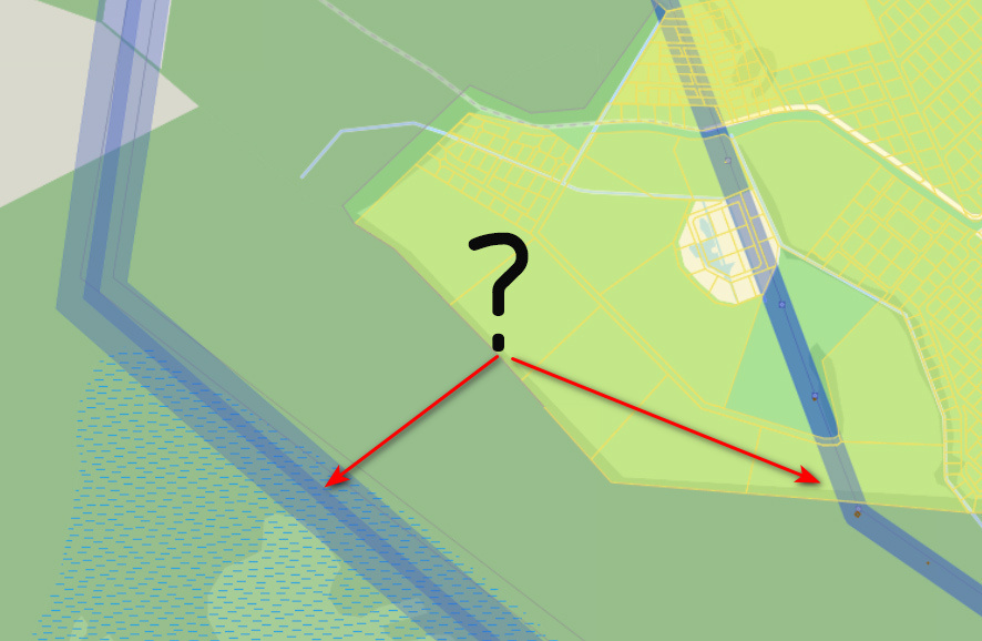 Зона минимальных расстояний от газопровода