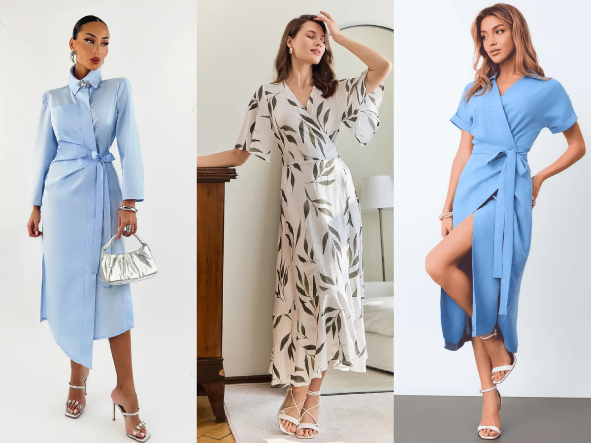 Платья на запах с Wildberries 