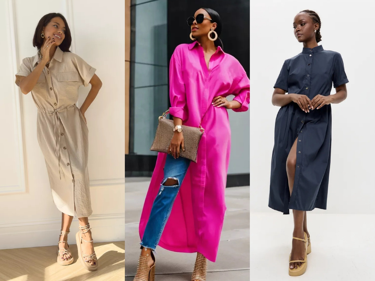 Платья - рубашка с Wildberries 