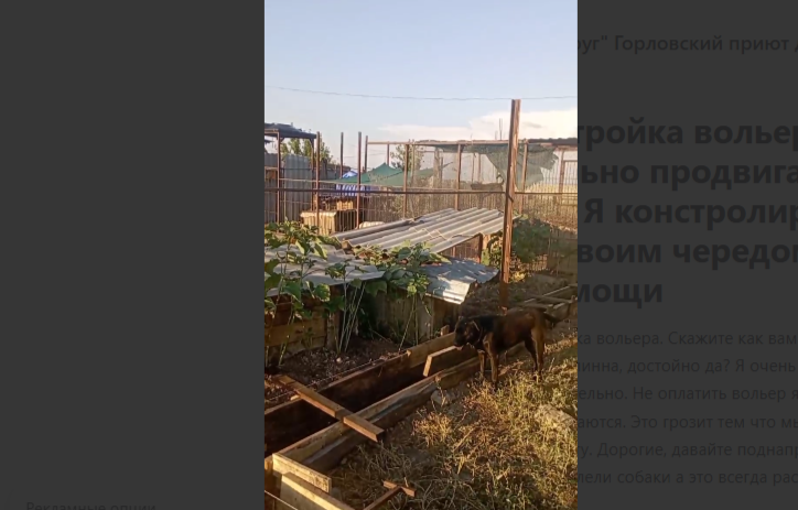 Фотоотчёт постройки вольера