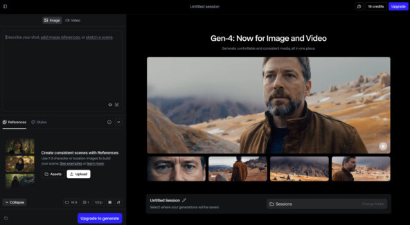    Фото: пример генерации видео, сайт runwayml.com