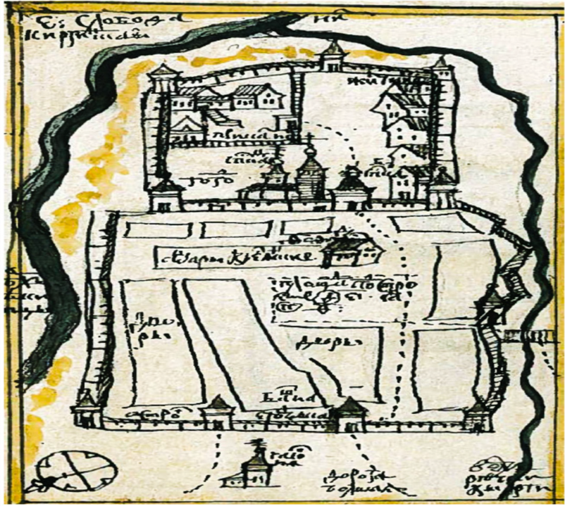 План Киргинской слободы из «Служебной чертежной книги»