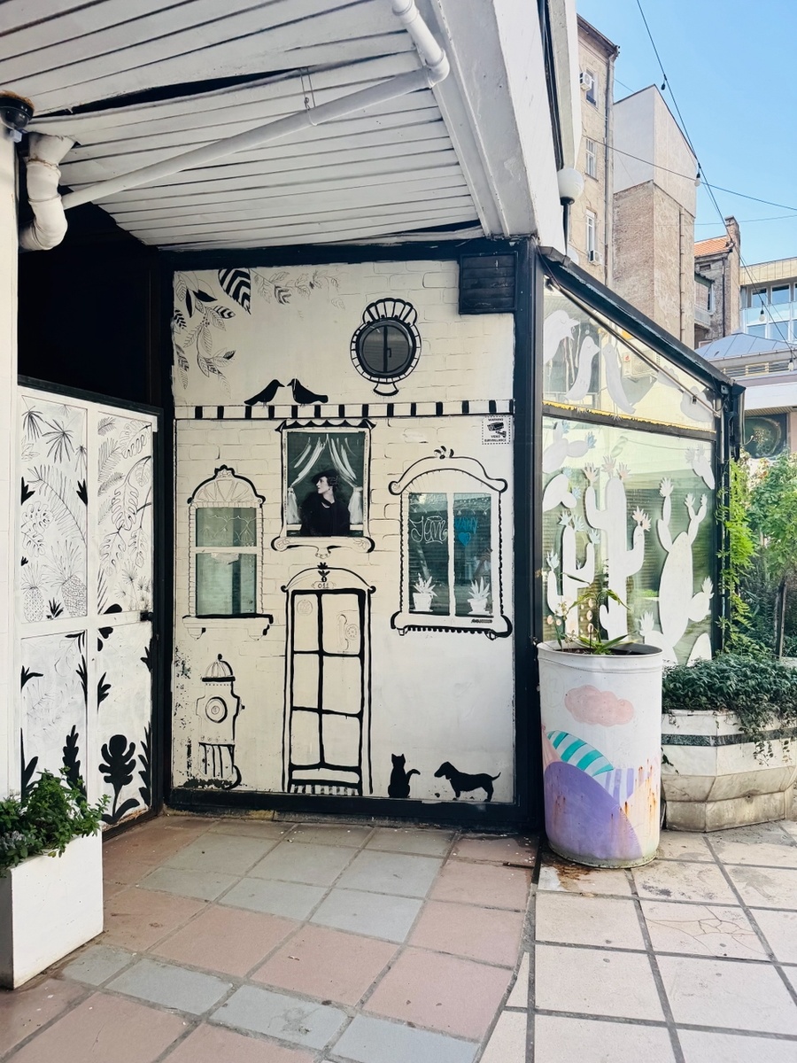 Найденное во дворе культурное пространство по всем стенам украшено рисунками и узорами