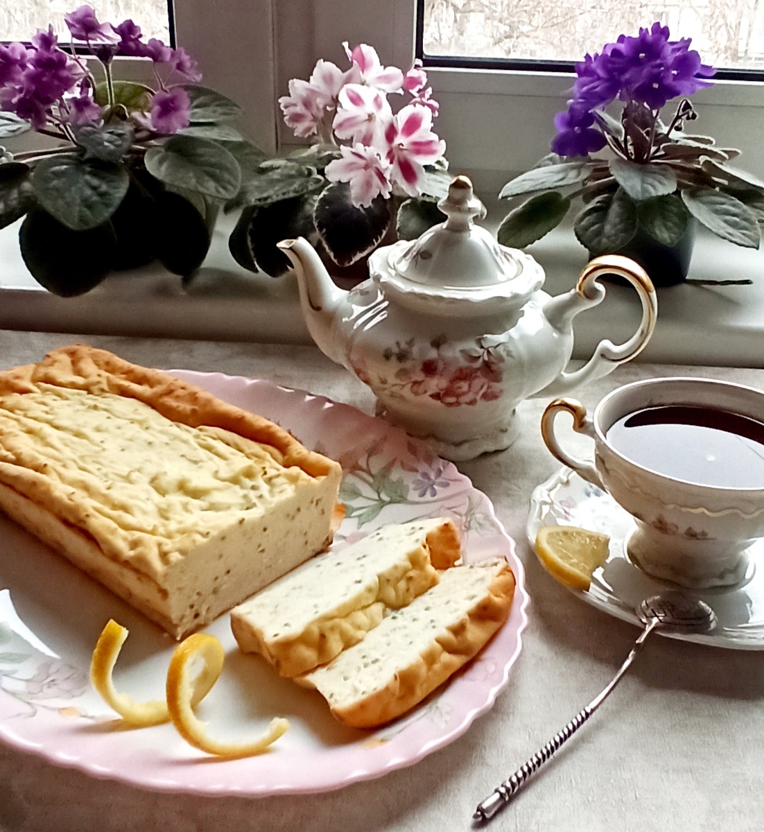 Творожно-лимонная запеканка с семенами чиа от Ирины Антошиной. 