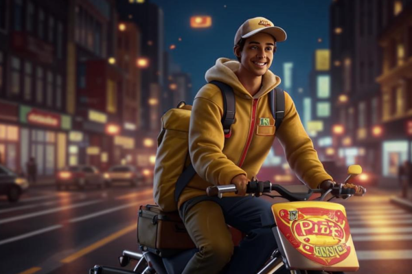 Курьер всегнда должен быть одет по погоде. Фото: из открытых источников