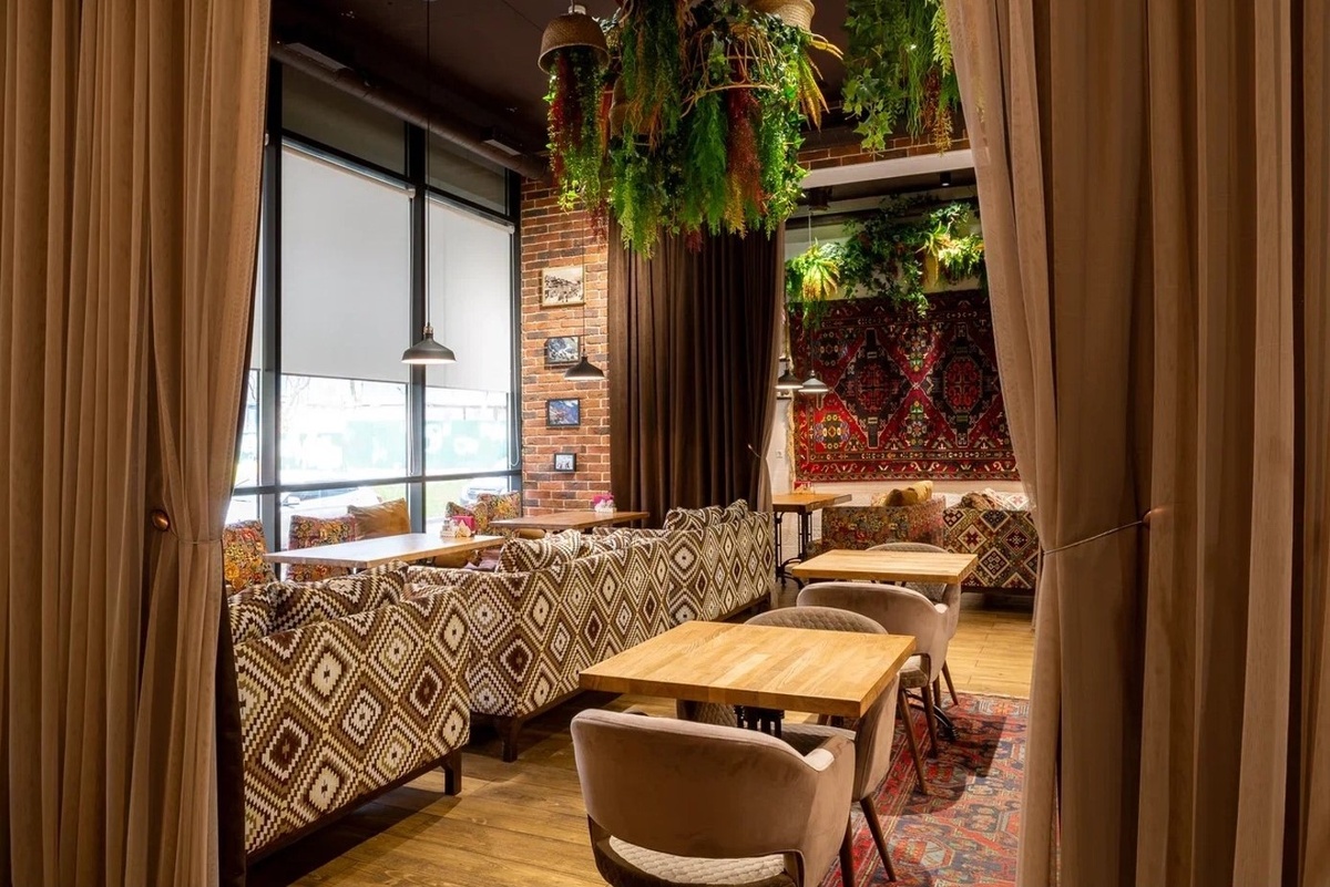 Интерьер ресторана «Чаван чуду» на улице Каховка, 11к1