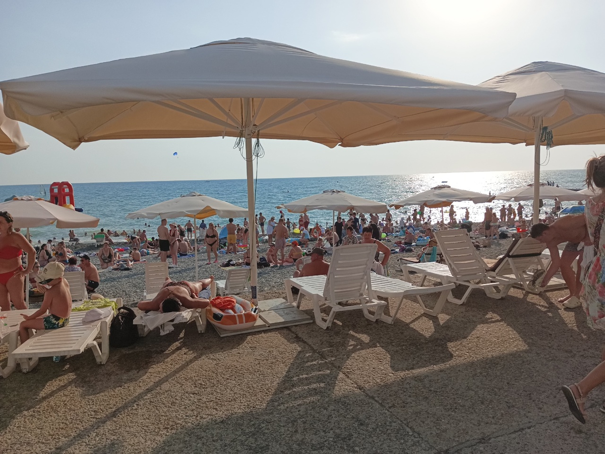 Очень много отдыхающих