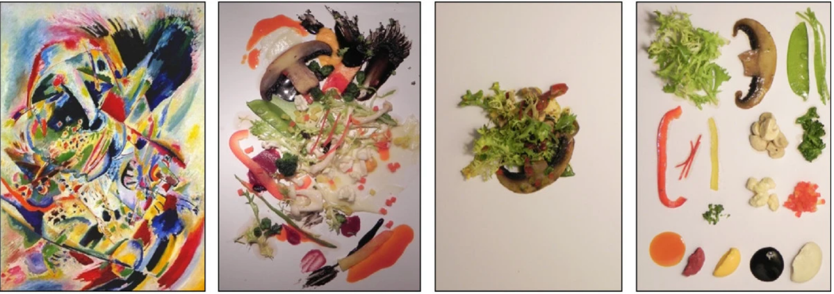 1. В. Кандинский. «Рисунок №201».
2. Художественная подача.
3. Обычная подача.
4. Аккуратная подача.