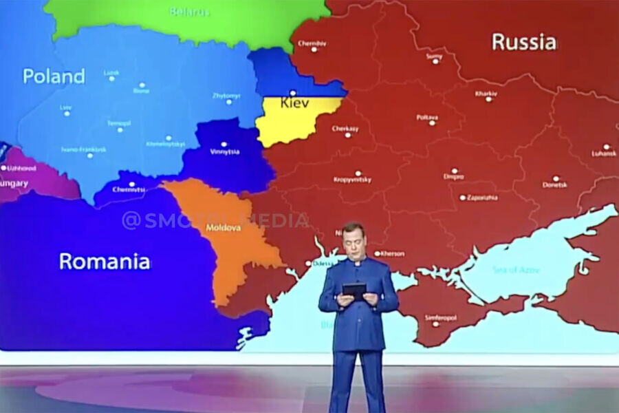 Знаменитая карта Медведева. Фото из соцсетей.