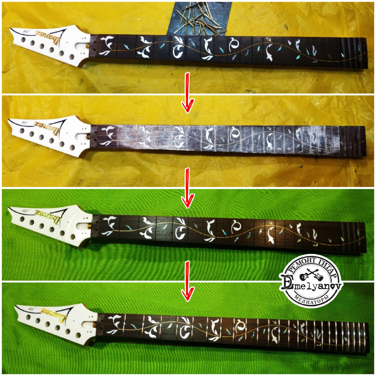  Ibanez JEM  стальные лады DEmelyanov 