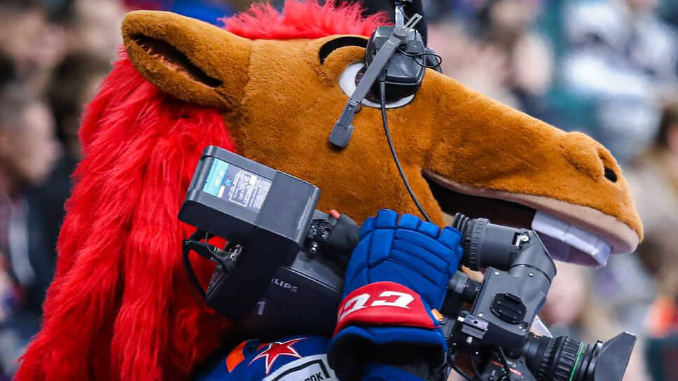 Конь-огонь, символ петербургского СКА и клубов, входящих в его систему.📷Фото: Пресс-служба ХК «СКА-Нева»