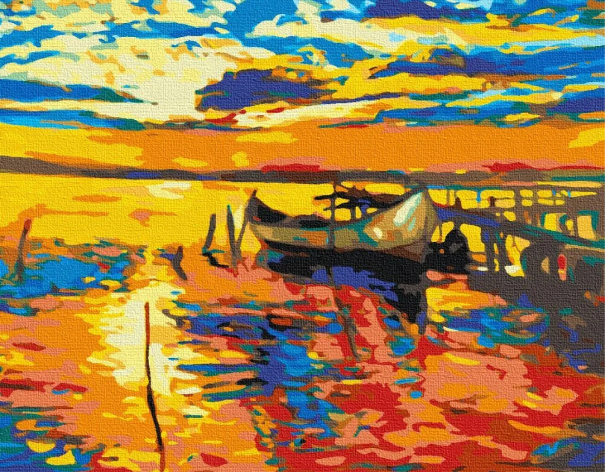 Клод Моне «Морской пейзаж с закатом» 1875 г. холст, масло