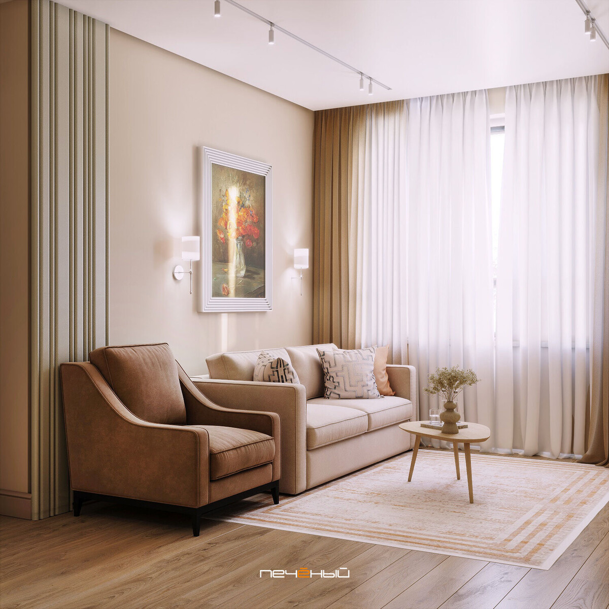 Дизайн кухни-гостиной