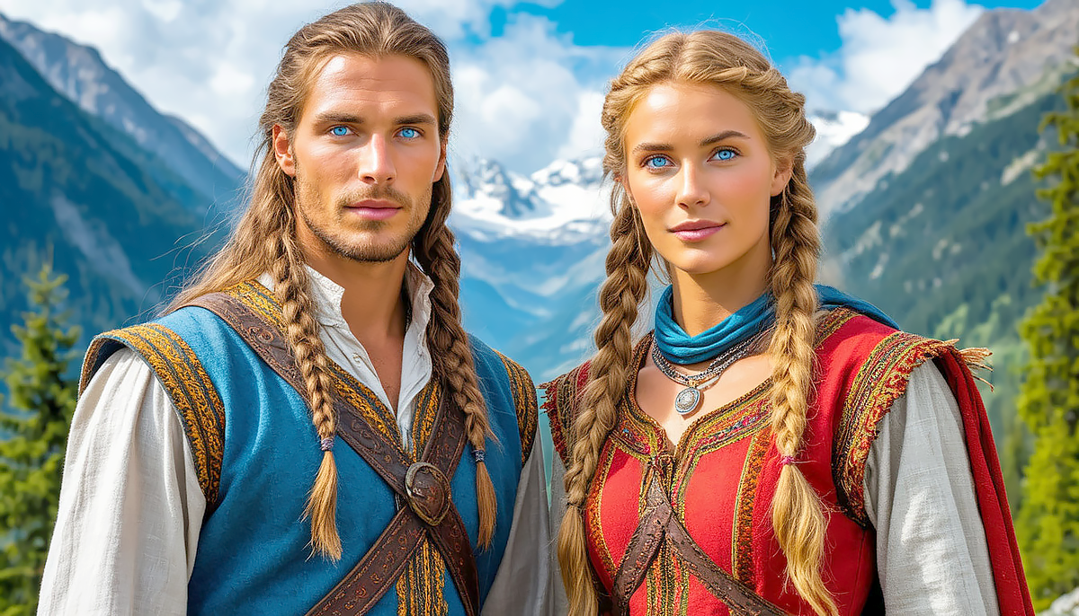 Незнакомцы были очень красивы и необычны.