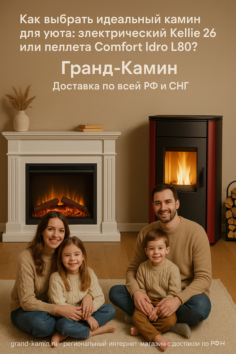    Как выбрать идеальный камин для уюта: электрический Kellie 26 или пеллетная топка La Nordica Comfort Idro L80? Kamin