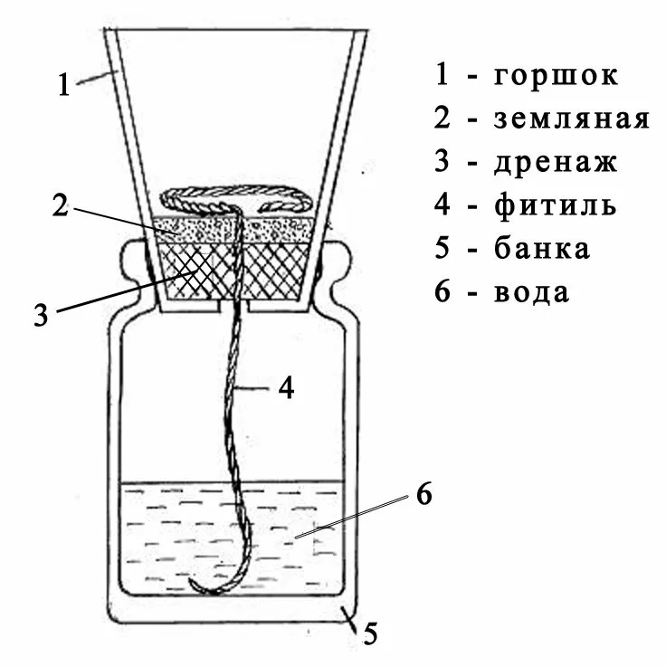 Примерная схема установки фитиля из интернета 