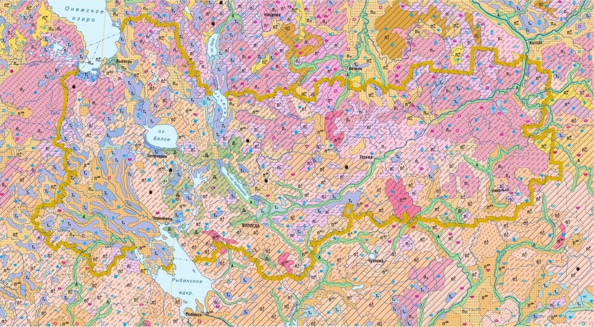 Карта почв Вологодской области (из Атласа почв РФ с сайта https://soil-db.ru)