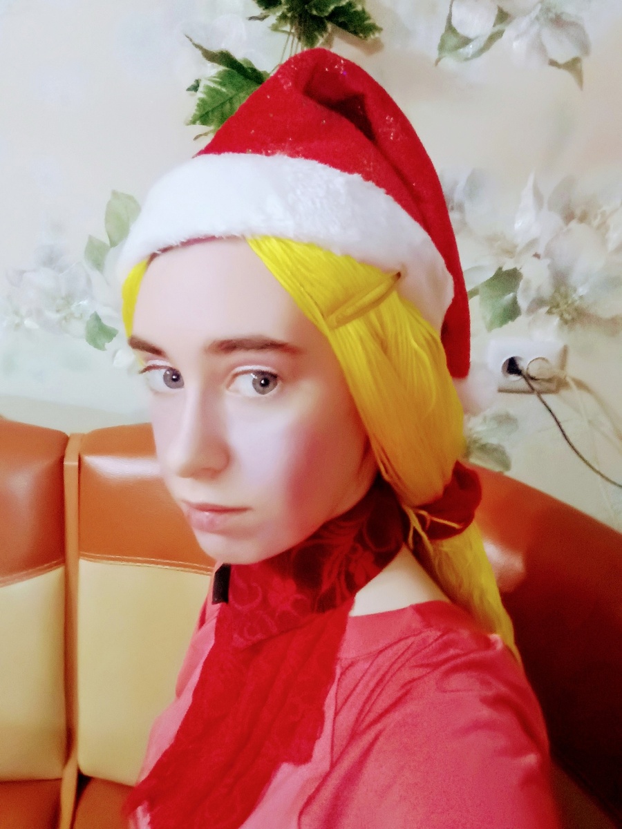 Ориби Каммпирр. Парик самодельный из мягких ниток длинный блонд, Новый год 2018. Клио Керроу из ОжСлК, или Корнелия из мультфильма Чародейки? 2018 г. © Copyright: Ориби Каммпирр