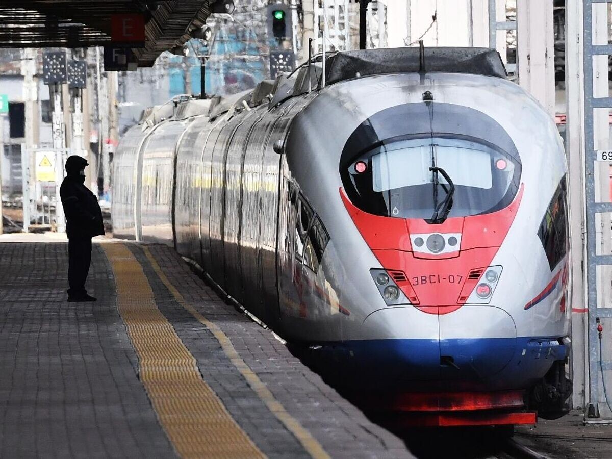    Поезд "Сапсан" на Ленинградском вокзале в Москве© РИА Новости / Михаил Воскресенский