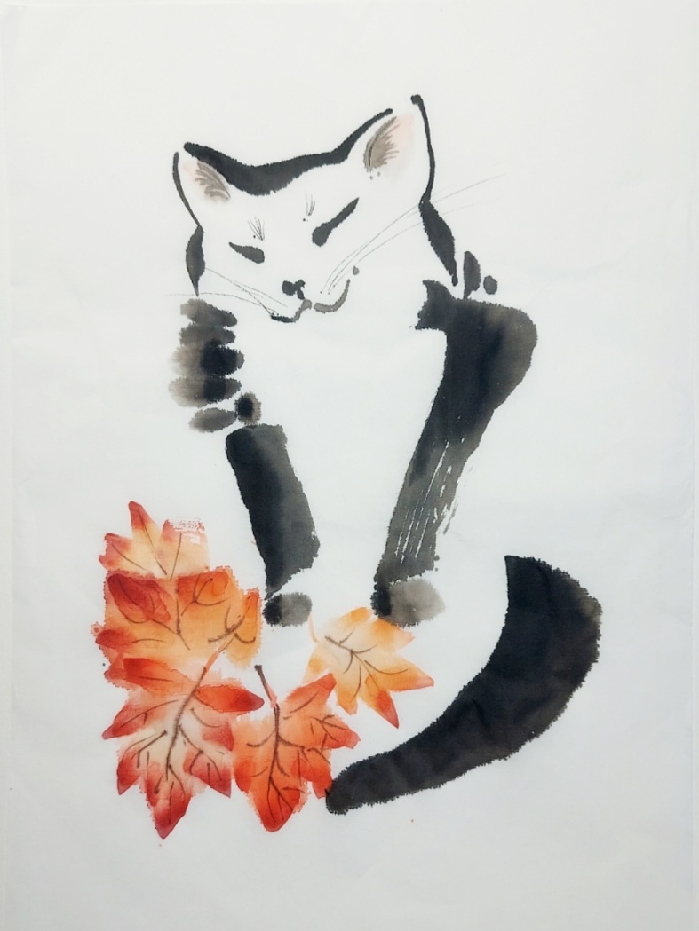 Двенадцатый кот. Осенний с клёном.