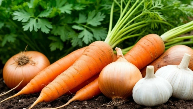 Морковь + лук/чеснок.