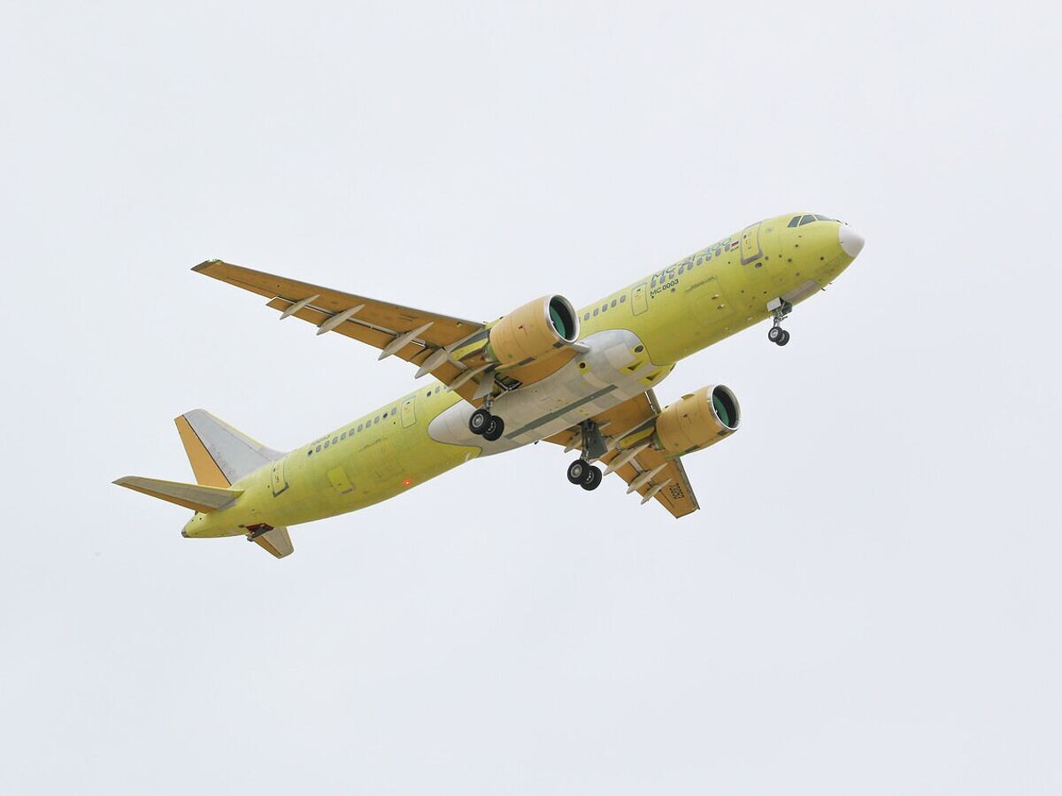    Самолет МС-21-300 во время испытательного полета© Фото : корпорация "Иркут"