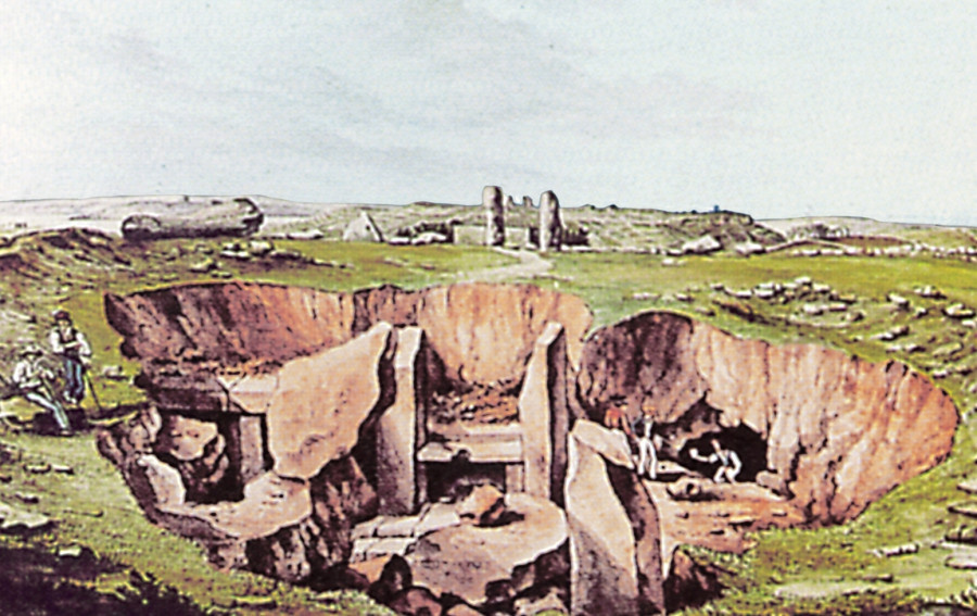 Каменный круг в Шааре. Рис. Ш.де Броштроффа, 1825.
