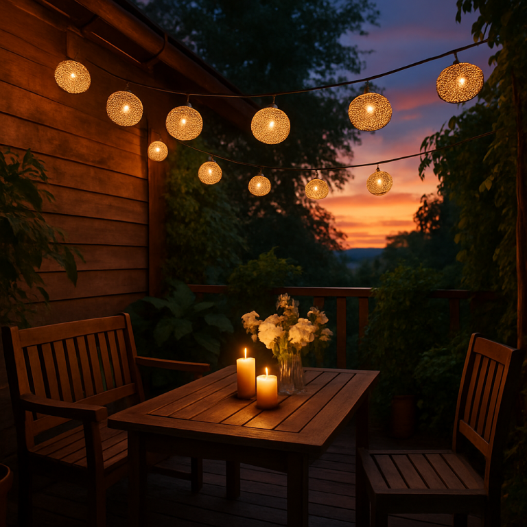    Светильник-гирлянда из ротанга: как создать атмосферу уюта на дачной террасе своими руками Loza