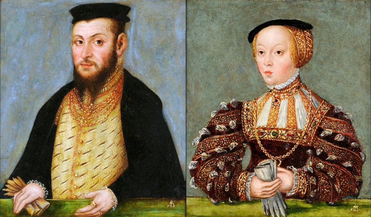 Сигизмунд ll и Елизавета Австрийская, его супруга.