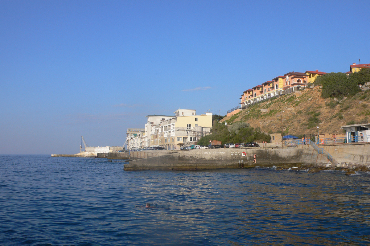 Вид на море с пляжа