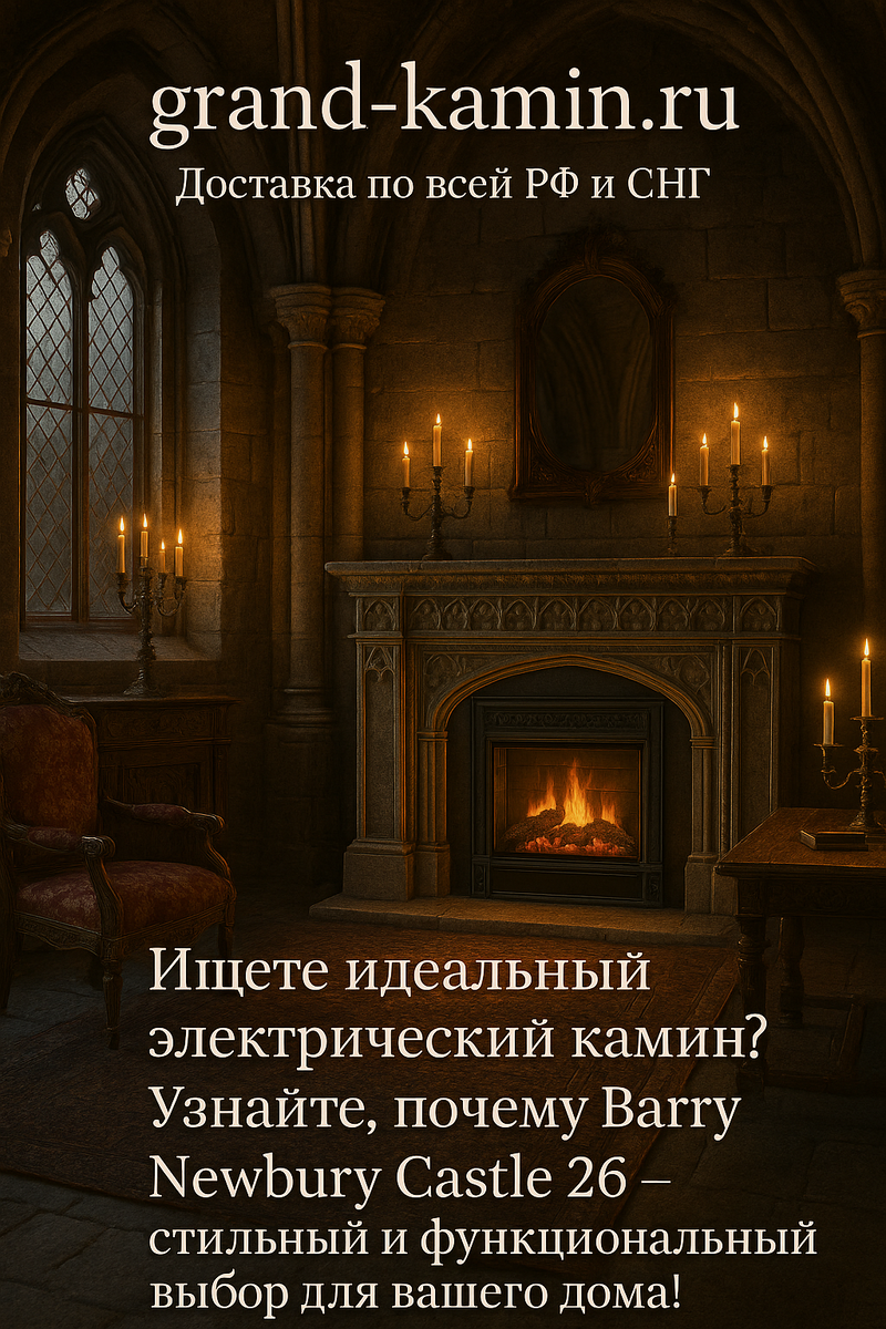    Электрокамин Barry Newbury Castle 26: создайте уют и стиль в вашем доме с волшебным эффектом живого пламени Kamin
