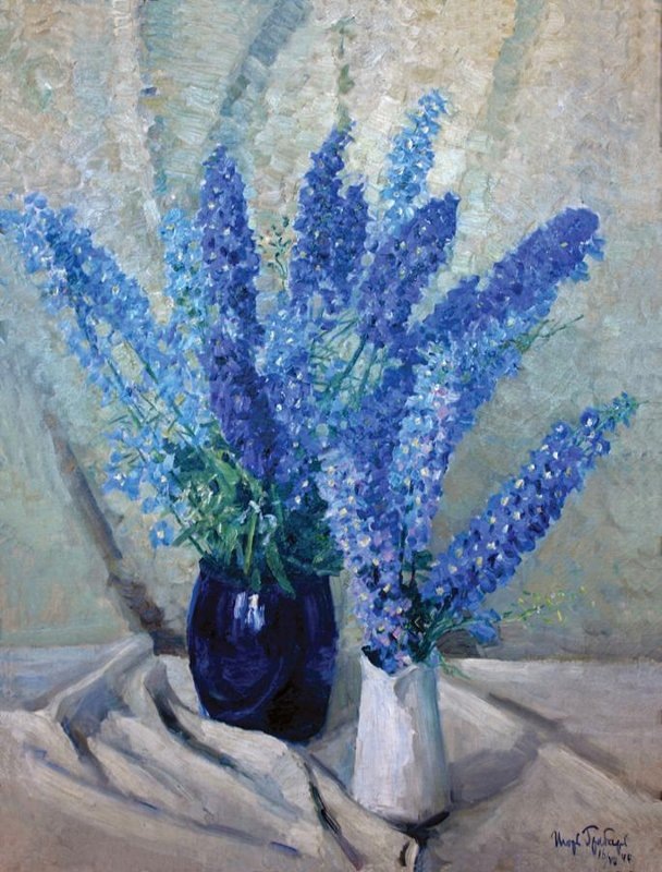 ВЫХОД В СВЕТ. Игорь Грабарь «Дельфиниумы». Коллекция Новокузнецкого художественного музея.