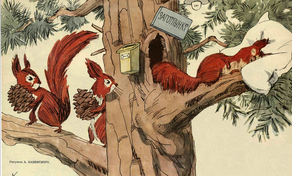 Художник А.Каневский журнал "Крокодил" №24 1955