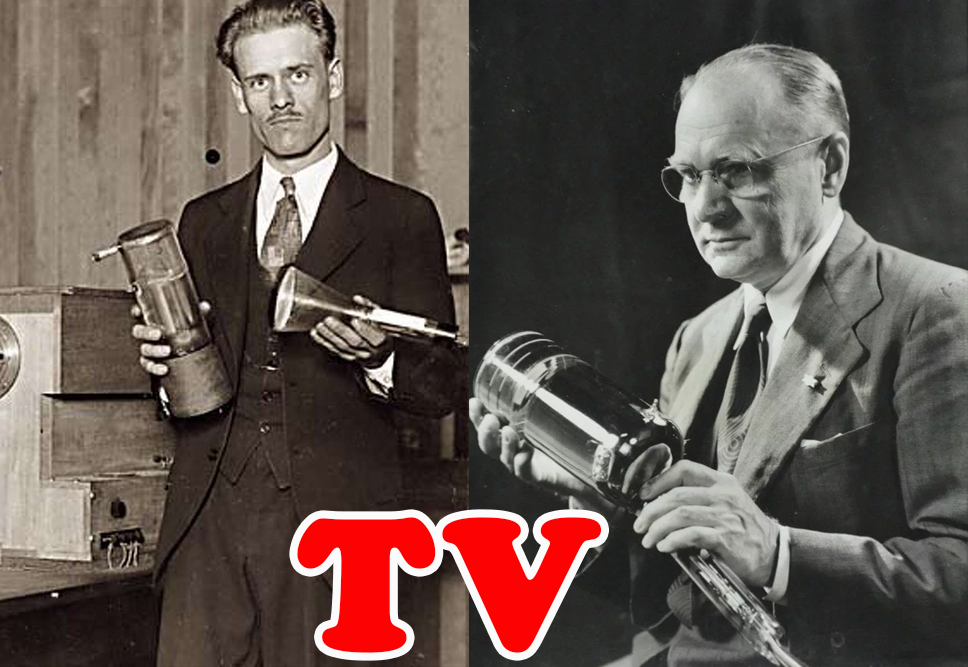 Фило Фарнсворт и инженер Владимир Зворыкин (коллаж авт.)