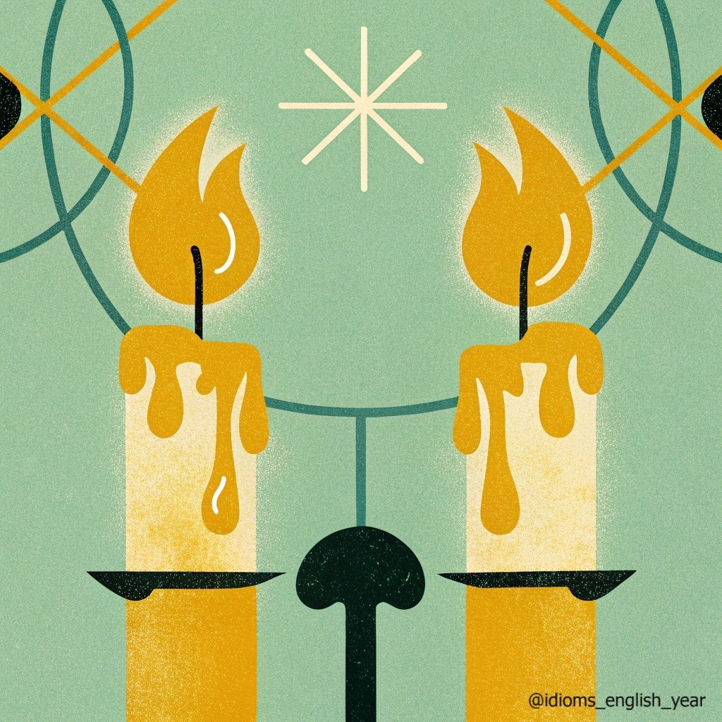 Английская идима "Burn the candle at both ends"