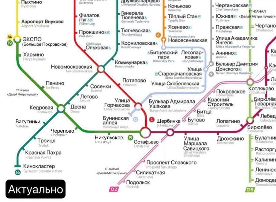 Будующее метро Москвы