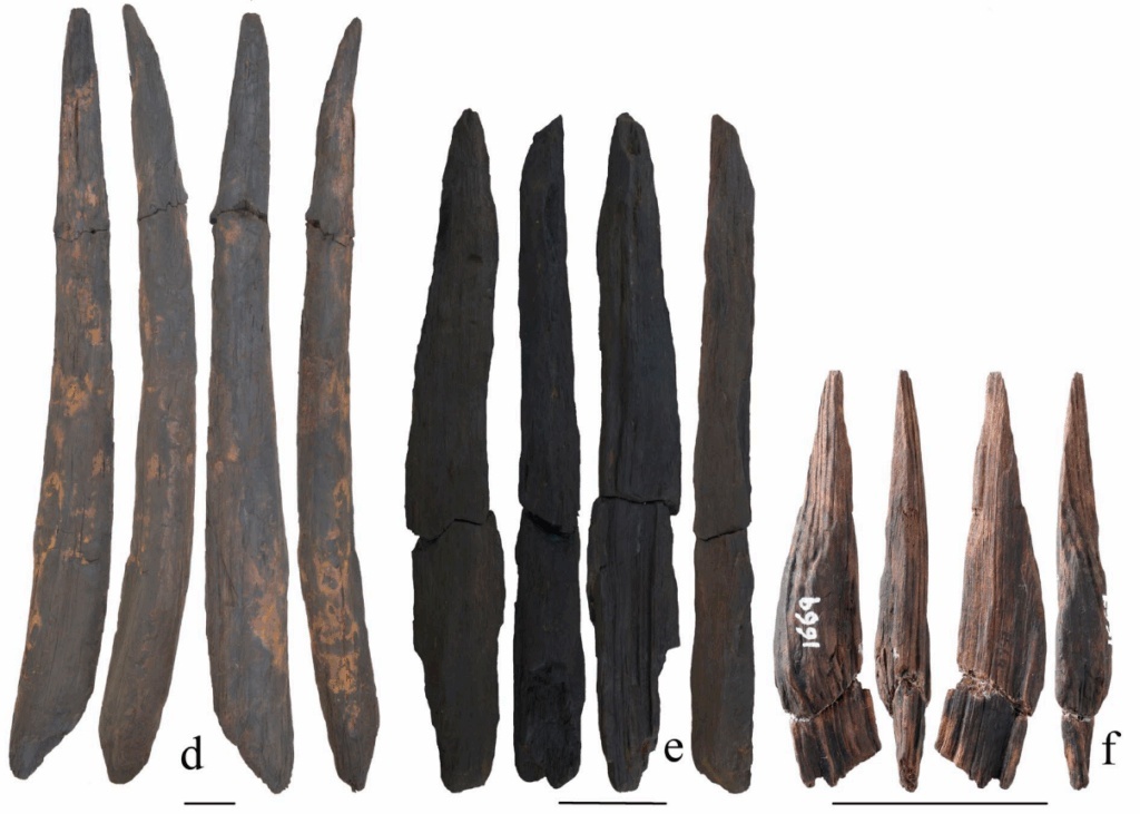 Палки-копалки с аккуратно заточенными концами.