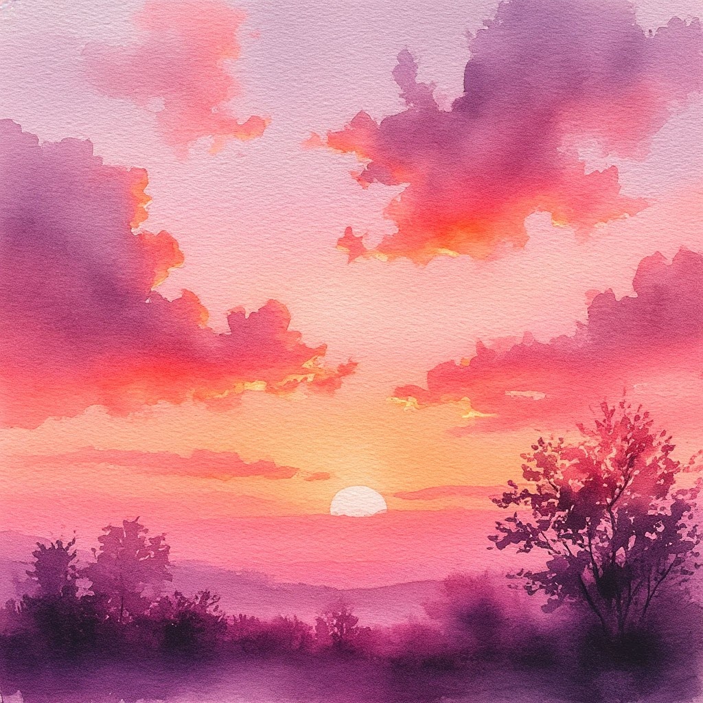 Красивая акварель.