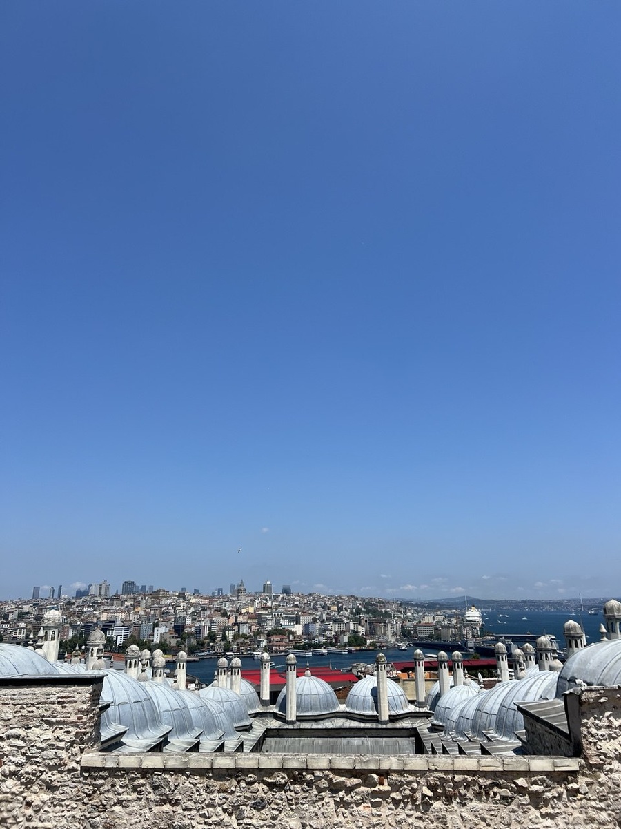 Вид на Стамбул со смотровой площадки у мечети Сулеймание