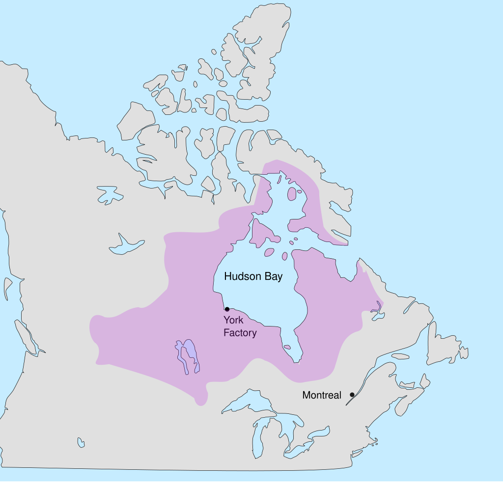Земли, контролируемые компанией Гудзонова залива