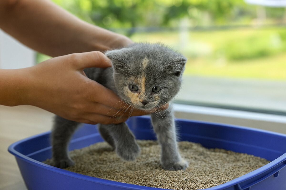 Как приучить кошку к лотку