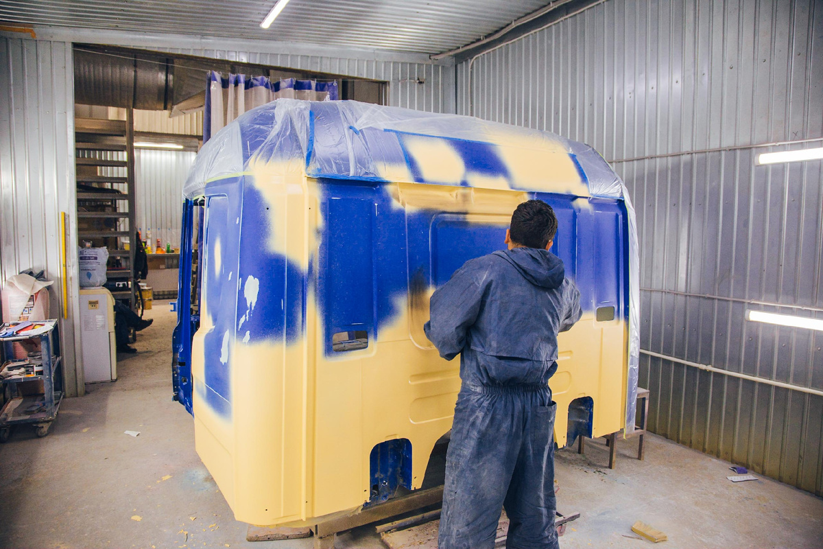 Процесс восстановления одной из кабин