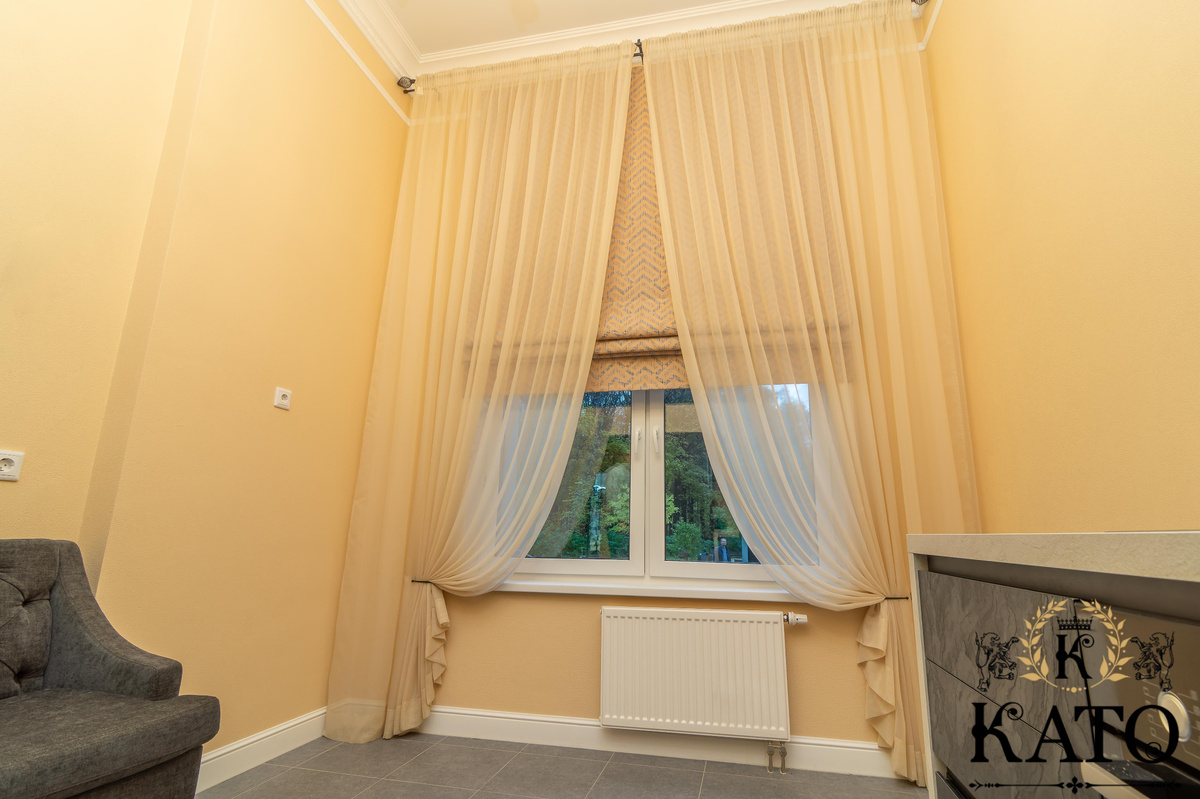 Римские занавеси с тюлем