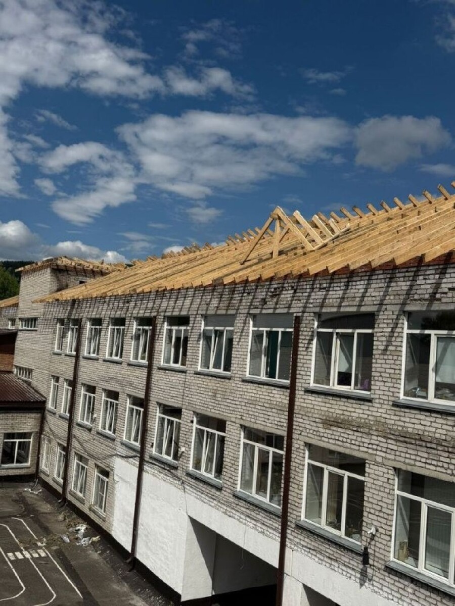    Восстановление горно-алтайской гимназии №3 после пожара. Источник: t.me/OlgaSafronovaofficial